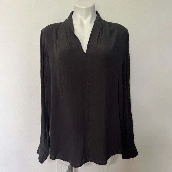 Lord & Taylor Career Top Long Sleeve Crepe V Neck NWT - Picture 3 of 13